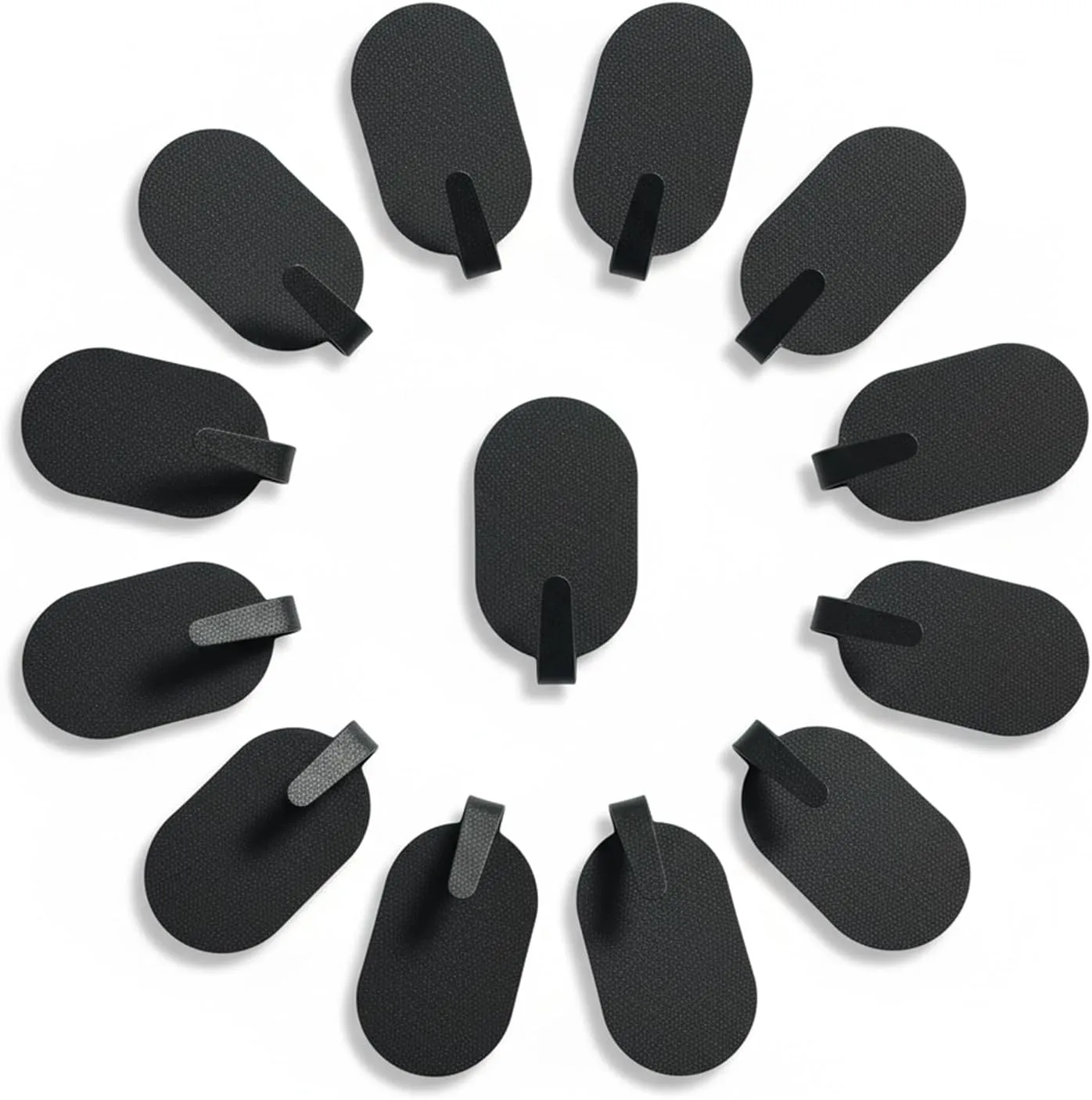12 Pcs Adhesive Minimalist Oval Metal Hooks